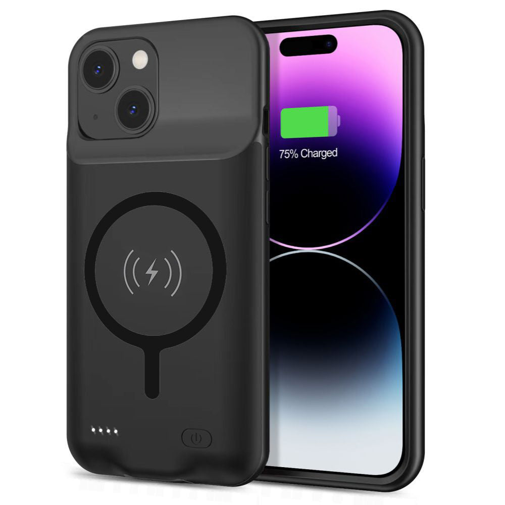 Vanjska baterija tipa futrola Wireless Techsuit Power Pro Battery za Apple iPhone 15 Plus, 8500mAh, Crna