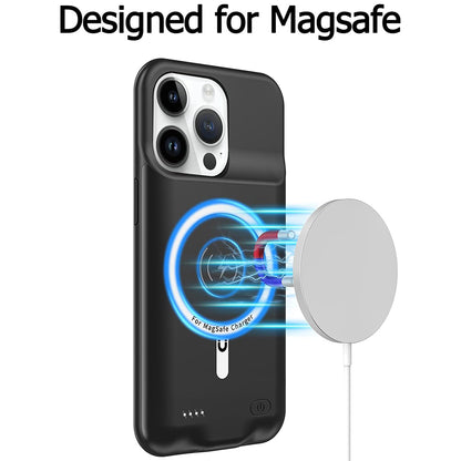 Vanjska baterija tipa futrola Wireless Techsuit Power Pro Battery za Apple iPhone 15 Pro, 7000mAh, Crna