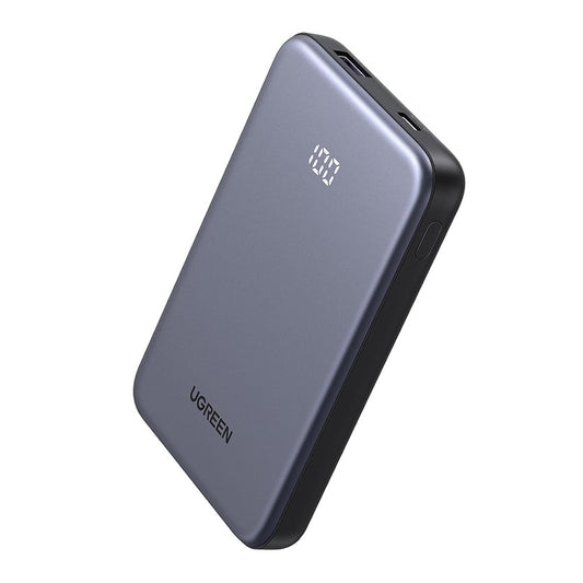 Vanjska baterija UGREEN 75131B, 10000mAh, 22.5W, QC + PD, 1 x USB-A - 1 x USB-C, Siva