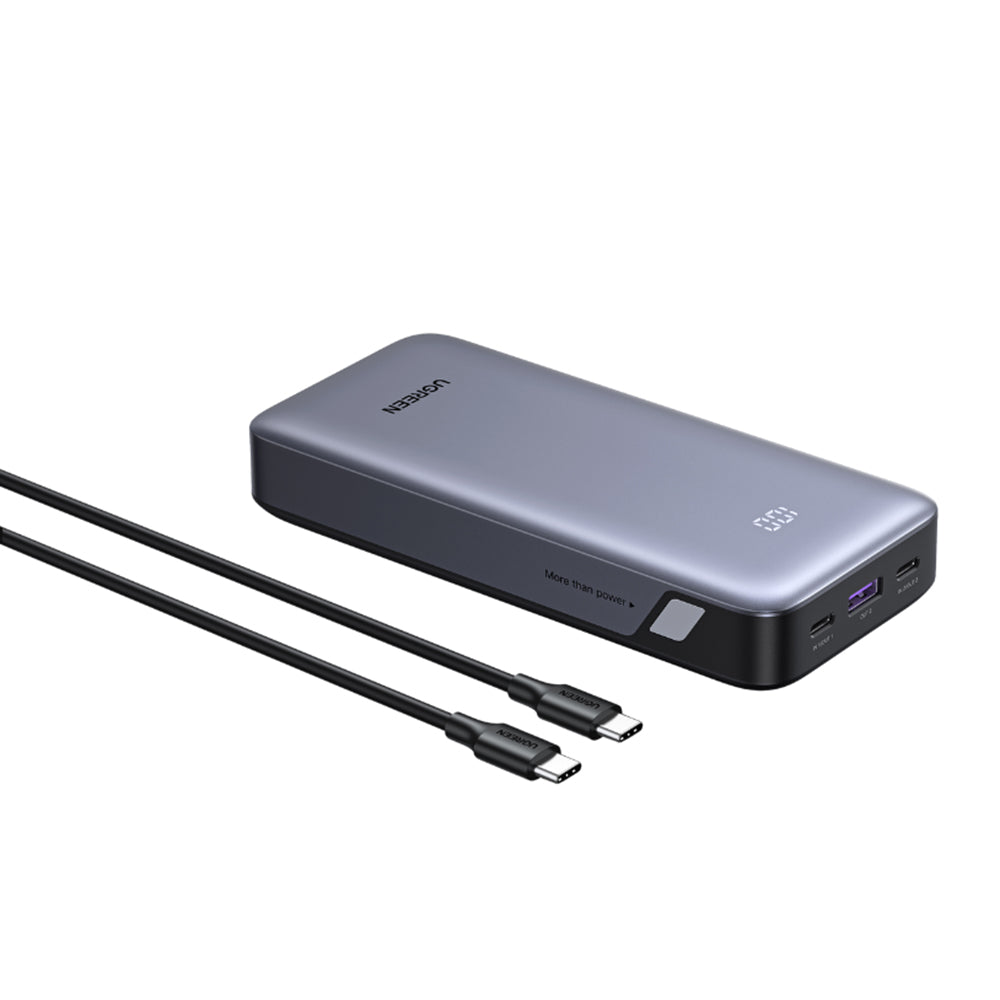 Vanjska baterija UGREEN Nexode PB532 (55989B), 20000mAh, 30W, QC + PD, 1 x USB-A - 2 x USB-C, Siva