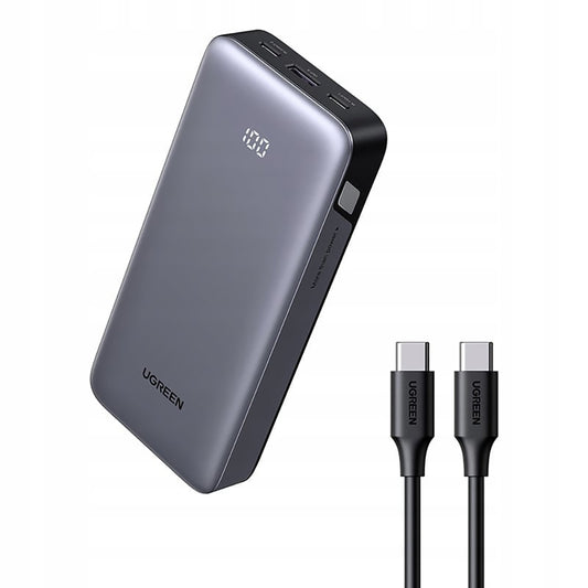 Vanjska baterija UGREEN Nexode PB532 (55989B), 20000mAh, 30W, QC + PD, 1 x USB-A - 2 x USB-C, Siva