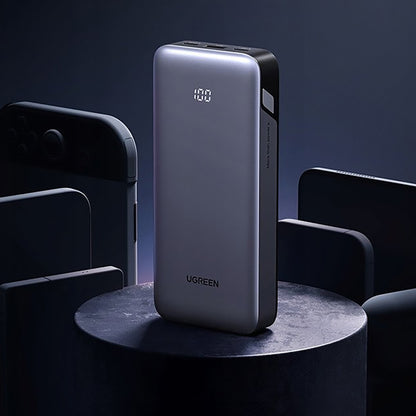 Vanjska baterija UGREEN Nexode PB532 (55989B), 20000mAh, 30W, QC + PD, 1 x USB-A - 2 x USB-C, Siva