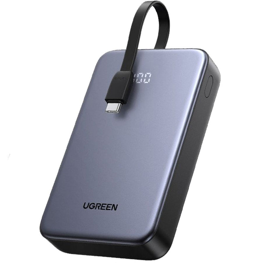 Vanjska baterija UGREEN PB505, 20000mAh, 22.5W, QC + PD, 1 x USB-A - 2 x USB-C, Siva