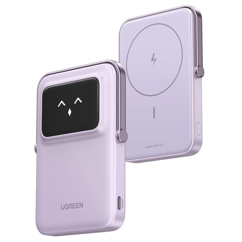 Vanjska baterija UGREEN PB511 Uno, 10000mAh, 30W, QC + PD, 1 x USB-A - 2 x USB-C, Ljubičasta