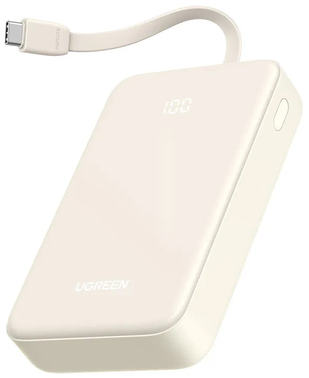 Vanjska baterija UGREEN PB521, 20000mAh, 30W, QC + PD, 1 x USB-A - 2 x USB-C, Bijela