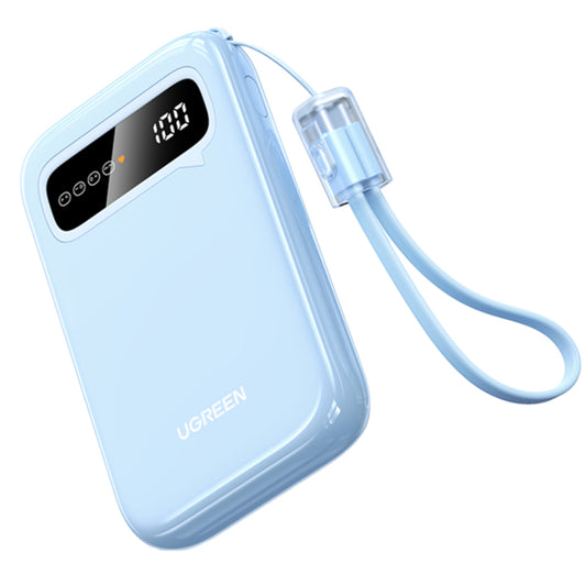 Vanjska baterija UGREEN PB522, 10000mAh, 20W, QC + PD, 1 x USB-A - 1 x USB-C, Plava