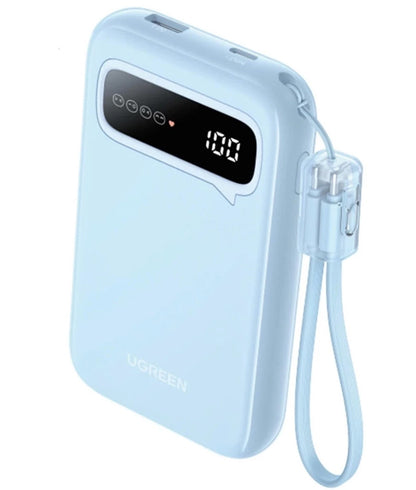 Vanjska baterija UGREEN PB522, 10000mAh, 20W, QC + PD, 1 x USB-A - 1 x USB-C, Plava