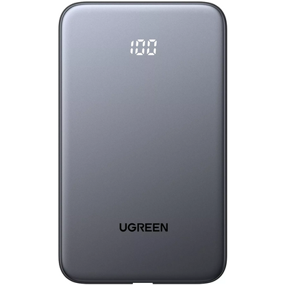 Vanjska baterija UGREEN PB526 (75161B), 10000mAh, 20W, QC + PD, 1 x USB-A - 2 x USB-C, Siva