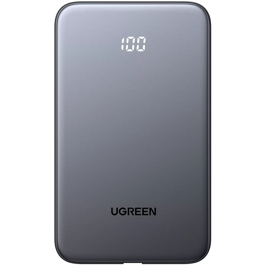 Vanjska baterija UGREEN PB526 (75161B), 10000mAh, 20W, QC + PD, 1 x USB-A - 2 x USB-C, Siva