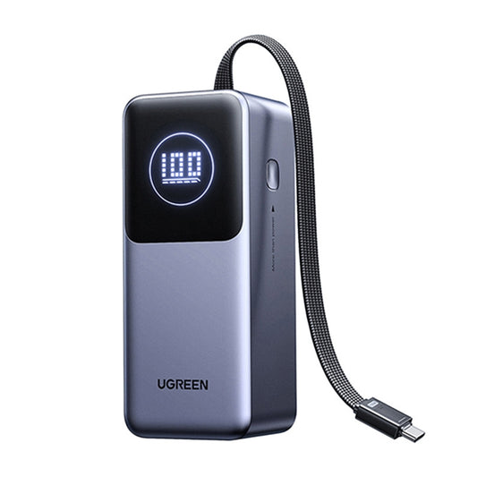 Vanjska baterija UGREEN PB723, 20000mAh, 130W, QC + PD, 1 x USB-A - 2 x USB-C, Siva
