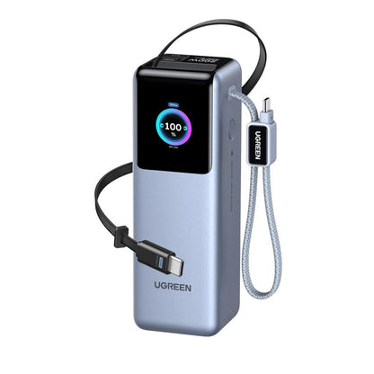 Vanjska baterija UGREEN PB728 (75702B), 25000mAh, 200W, QC + PD, 1 x USB-A - 3 x USB-C, Siva