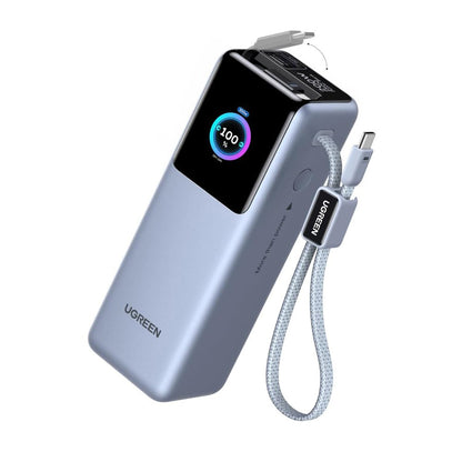 Vanjska baterija UGREEN PB728 (75702B), 25000mAh, 200W, QC + PD, 1 x USB-A - 3 x USB-C, Siva