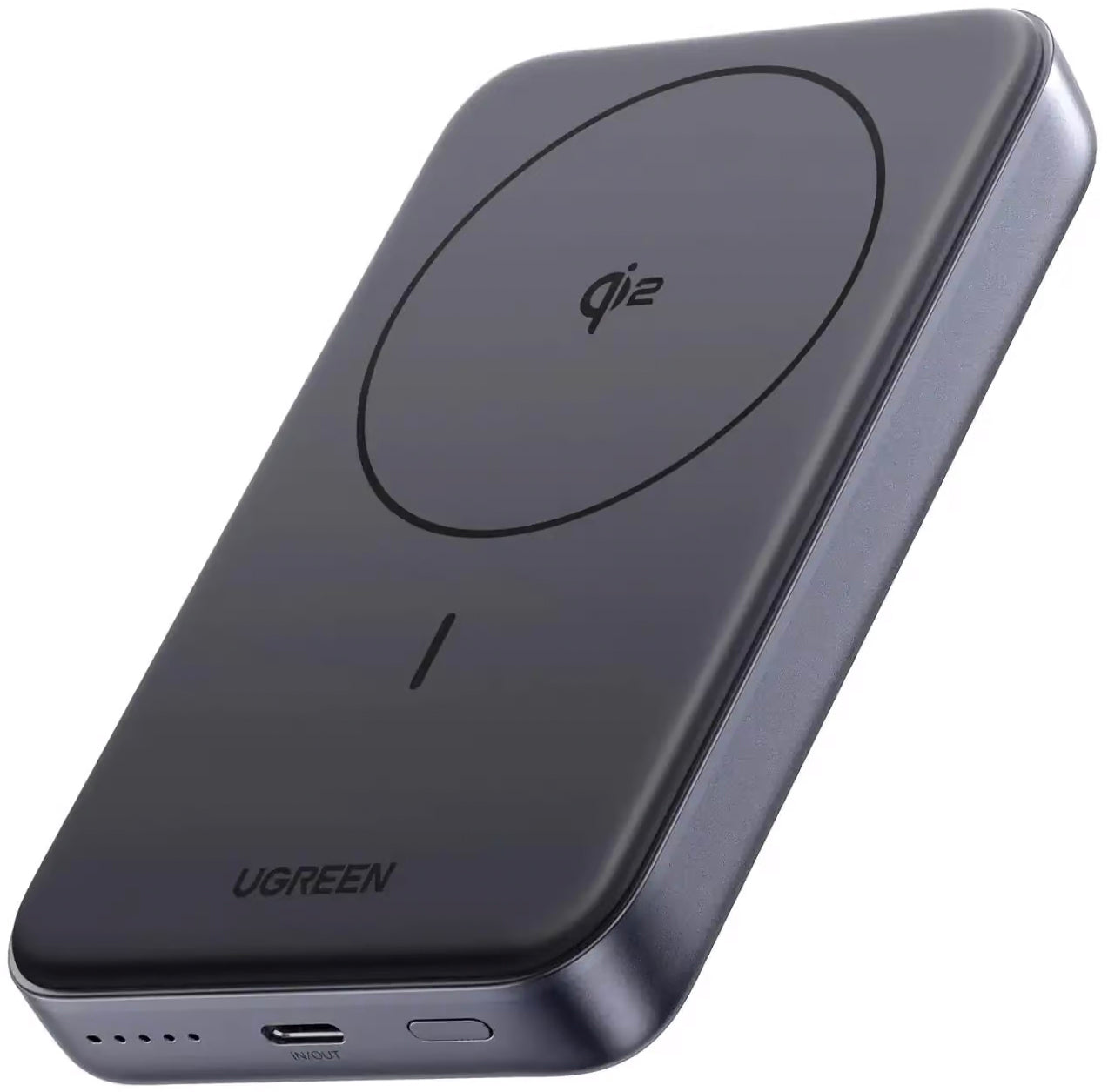 Vanjska baterija UGREEN PB761, 10000mAh, 30W, PD + FQI, 1 x QI - 1 x USB-C, Siva