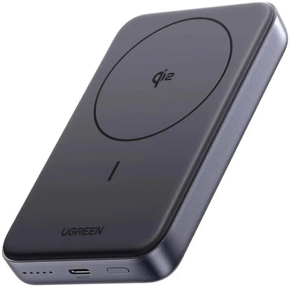 Vanjska baterija UGREEN PB761, 10000mAh, 30W, PD + FQI, 1 x QI - 1 x USB-C, Siva