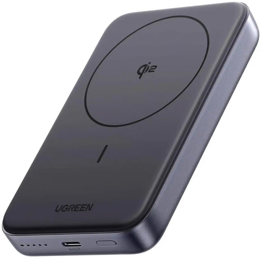 Vanjska baterija UGREEN PB761, 10000mAh, 30W, PD + FQI, 1 x QI - 1 x USB-C, Siva