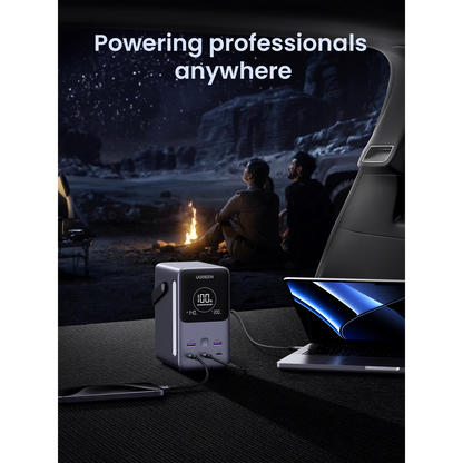 Vanjska baterija UGREEN PB770, 48000mAh, 300W, QC + PD, 2 x USB-A - 3 x USB-C, Siva, Obnovljena
