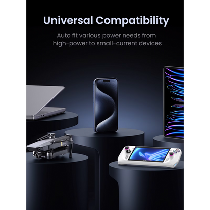 Vanjska baterija UGREEN PB770, 48000mAh, 300W, QC + PD, 2 x USB-A - 3 x USB-C, Siva, Obnovljena