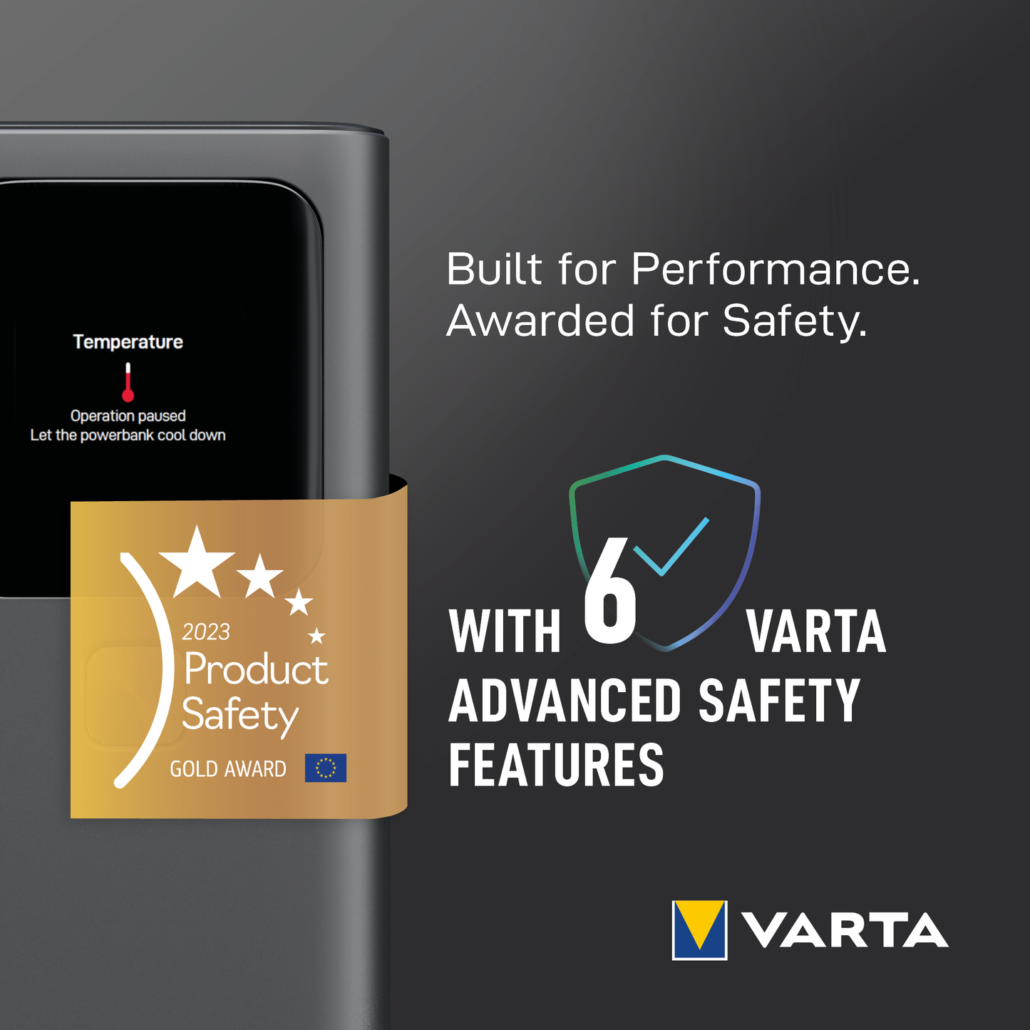 Vanjska baterija Varta High Speed, 27000mAh, 140W, QC + PD, 1 x USB-A - 2 x USB-C, Crna
