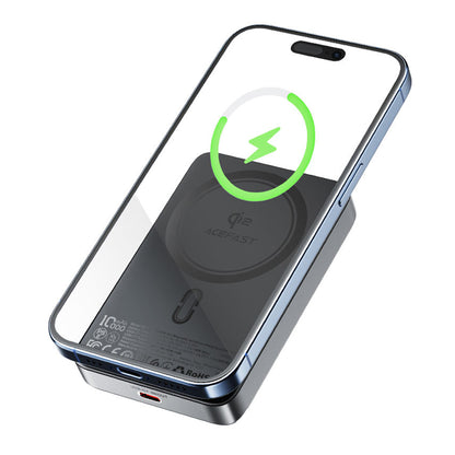 Vanjska baterija Wireless Acefast M11, 10000mAh, 30W, PD + FQI, 1 x QI - 1 x USB-C, Crna