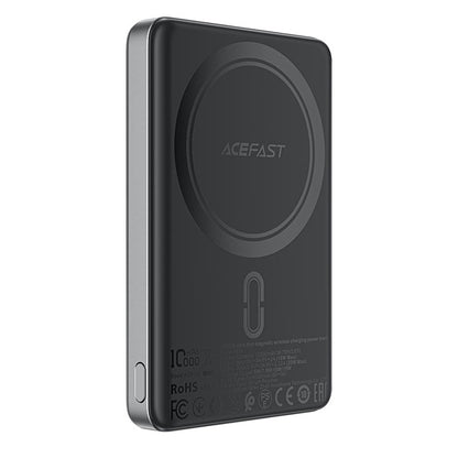 Bežična vanjska baterija Acefast M12, 10000mAh, 20W, PD + FQI, 1 x QI - 1 x USB-C, Crna