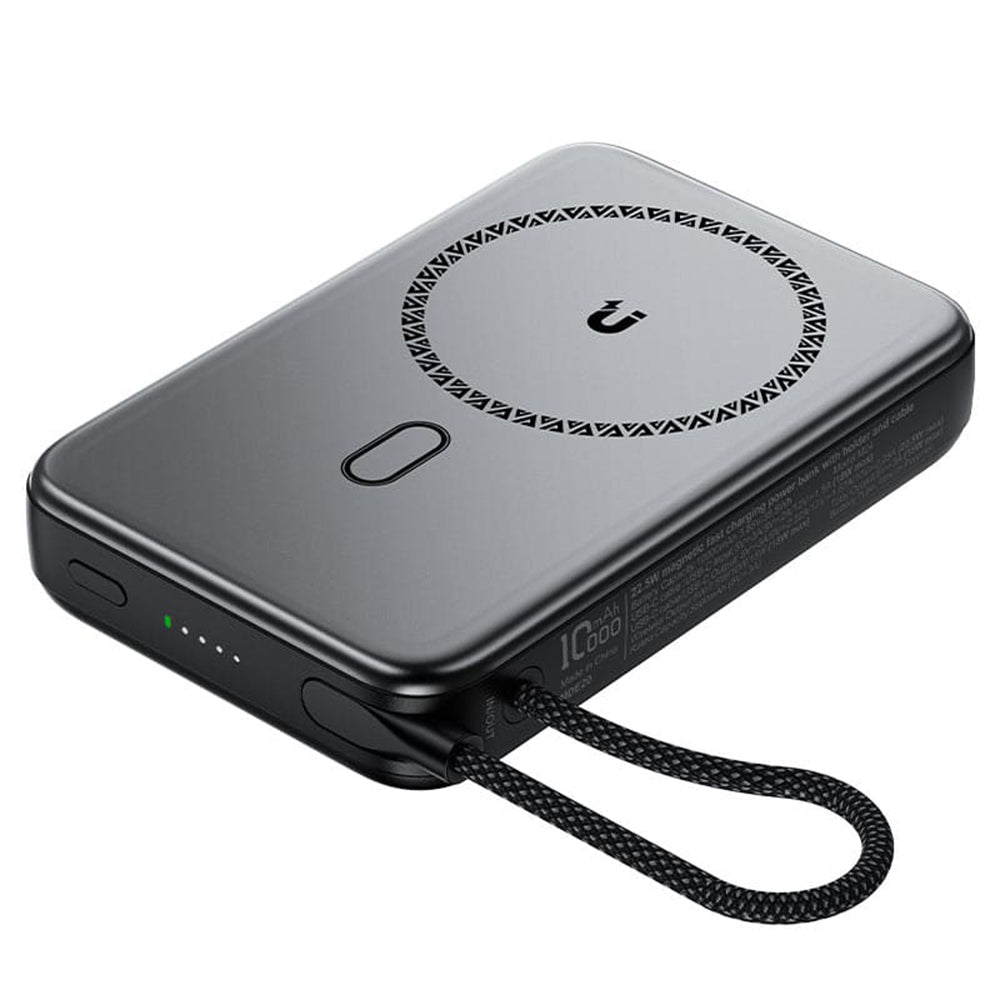 Vanjska baterija Wireless Acefast M24, 10000mAh, 22.5W, PD + FQI, 1 x QI - 2 x USB-C, Siva