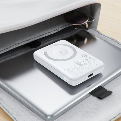 Vanjska baterija Wireless Acefast M25, 5000mAh, 20W, PD + FQI, 1 x QI - 1 x USB-C, Bijela