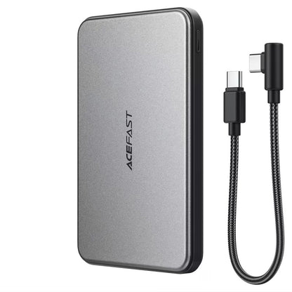 Vanjska baterija Wireless Acefast M30, 5000mAh, 20W, PD + FQI, 1 x QI - 2 x USB-C, Crna