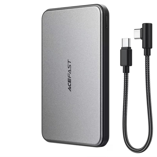Vanjska baterija Wireless Acefast M30, 5000mAh, 20W, PD + FQI, 1 x QI - 2 x USB-C, Crna