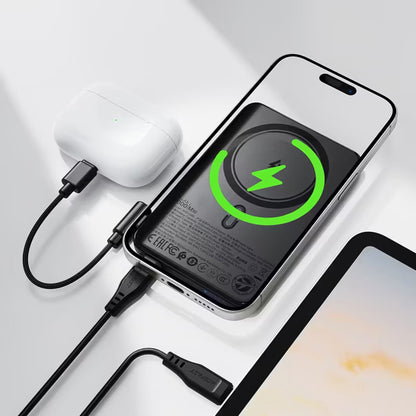 Vanjska baterija Wireless Acefast M30, 5000mAh, 20W, PD + FQI, 1 x QI - 2 x USB-C, Crna