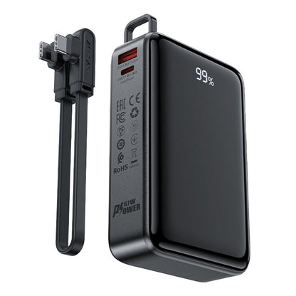 Vanjska baterija Acefast M4, 20000mAh, 67W, PD, 1 x USB-A - 2 x USB-C, Crna