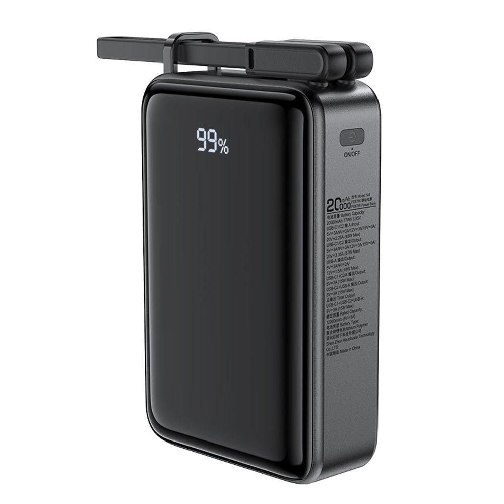 Vanjska baterija Acefast M4, 20000mAh, 67W, PD, 1 x USB-A - 2 x USB-C, Crna