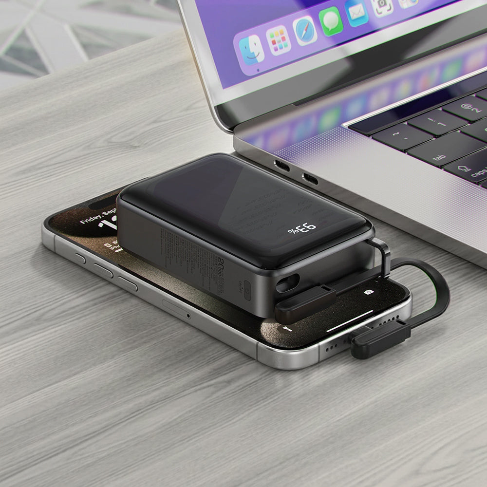 Vanjska baterija Acefast M4, 20000mAh, 67W, PD, 1 x USB-A - 2 x USB-C, Crna