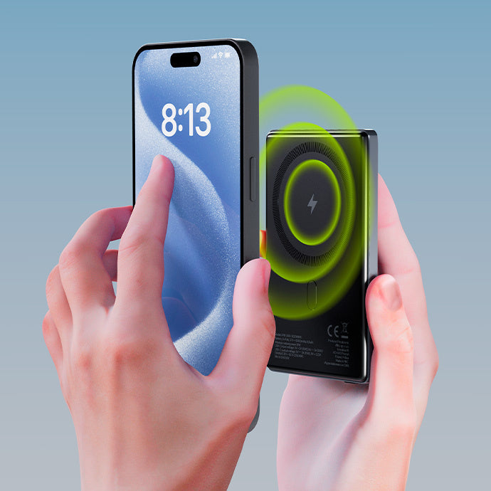 Vanjska baterija Wireless Allity. APB-300, 5000mAh, 20W, PD + QC, 1 x QI - 1 x USB-C, Siva