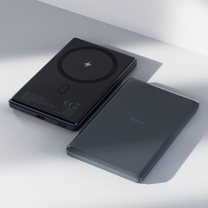 Vanjska baterija Wireless Allity. APB-300, 5000mAh, 20W, PD + QC, 1 x QI - 1 x USB-C, Siva