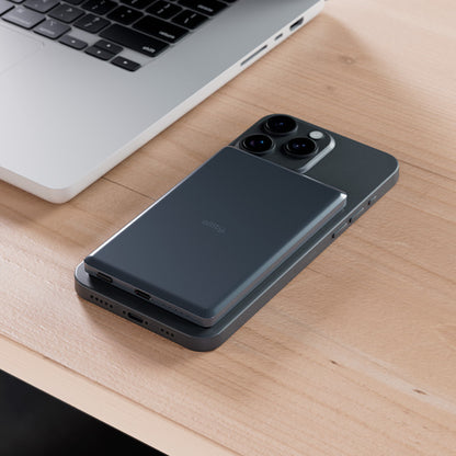 Vanjska baterija Wireless Allity. APB-300, 5000mAh, 20W, PD + QC, 1 x QI - 1 x USB-C, Siva