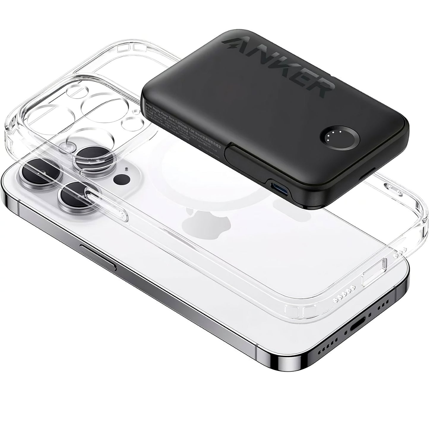 Vanjska baterija Anker 322 MagGo, bežična, 5000mAh, 12W, 1 x QI - 1 x USB-C, crna A1618G11