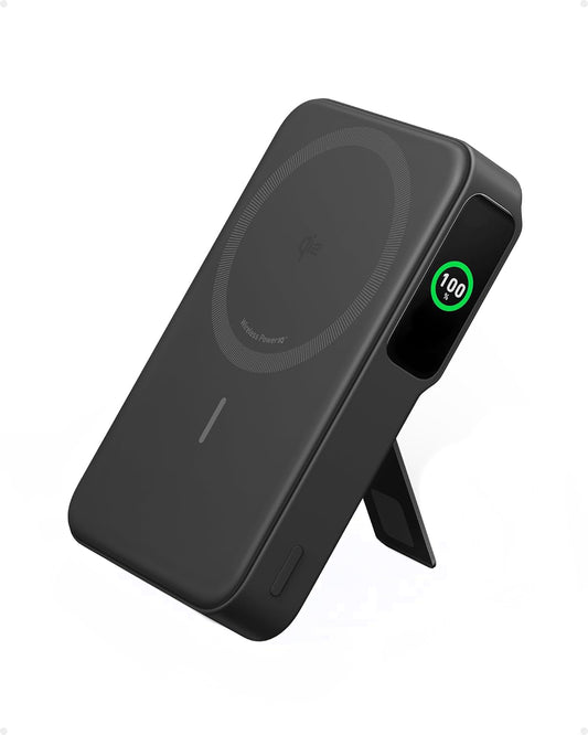 Vanjska bežična baterija Anker MagGo, 10000mAh, 27W, PD + FQI, 1 x QI - 1 x USB-C, Crna A1654011