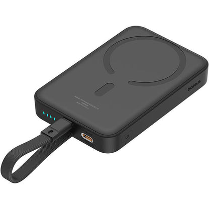 Vanjska baterija Wireless Baseus Magnetic Mini, 10000mAh, 20W, PD + FQI, 1 x Lightning - 1 x QI - 1 x USB-C, Crna P10022109113-00
