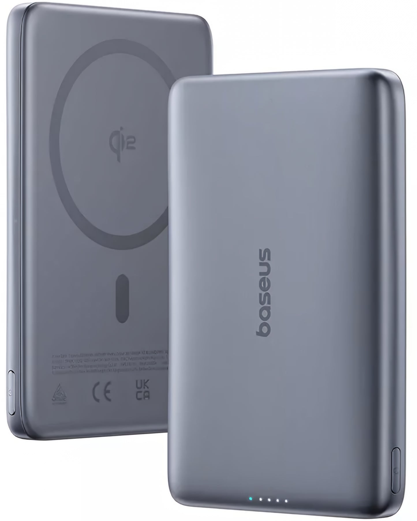 Vanjska bežična baterija Baseus PicoGo AM41, 10000mAh, 27W, PD + FQI, 1 x QI - 1 x USB-C, Siva E0027200