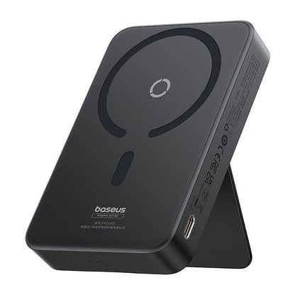 Vanjska bežična baterija Baseus MagPro PPCXZ05, 5000mAh, 20W, PD + FQI, 1 x QI - 1 x USB-C, Crna, Ponovno zapakirano P10064101123-00