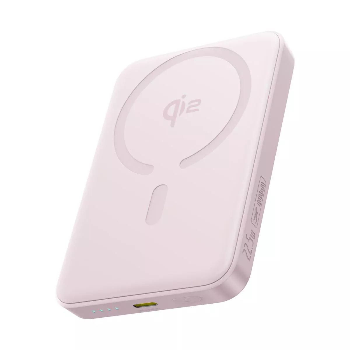 Vanjska bežična baterija Baseus Enerfill FM12, 10000mAh, 22.5W, PD + FQI, 1 x QI - 1 x USB-C, Roza E0028502
