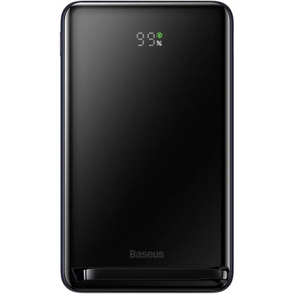 Vanjska baterija bežična Baseus Magnetic Bracket, 10000mAh, 20W, PD + FQI, 1 x QI - 1 x USB-C, plava PPCX000203