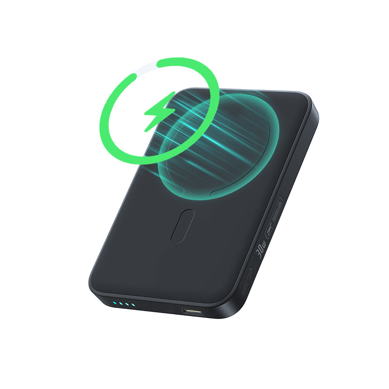 Bežična vanjska baterija Baseus EnerFill FM11, 10000mAh, 30W, PD + FQI, 1 x QI - 1 x USB-C, Crna