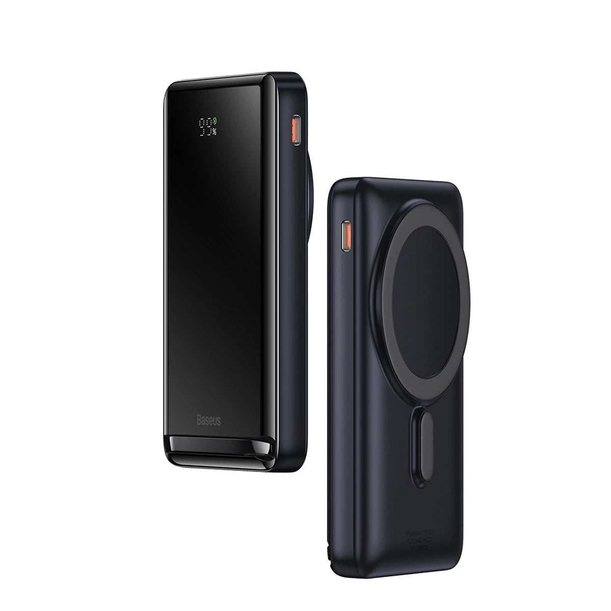 Vanjska baterija bežična Baseus Magnetic Bracket, 10000mAh, 20W, PD + FQI, 1 x QI - 1 x USB-C, plava PPCX000203