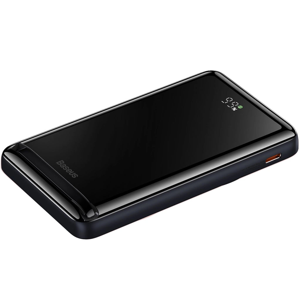 Vanjska baterija bežična Baseus Magnetic Bracket, 10000mAh, 20W, PD + FQI, 1 x QI - 1 x USB-C, plava PPCX000203