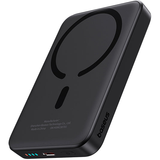 Vanjska baterija Wireless Baseus Magnetic Mini, 10000mAh, 20W, PD + FQI, 1 x QI - 1 x USB-C, Crna P10059001113-00