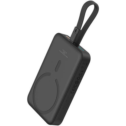 Vanjska baterija Wireless Baseus Magnetic Mini, 10000mAh, 20W, PD + FQI, 1 x Lightning - 1 x QI - 1 x USB-C, Crna P10022109113-00