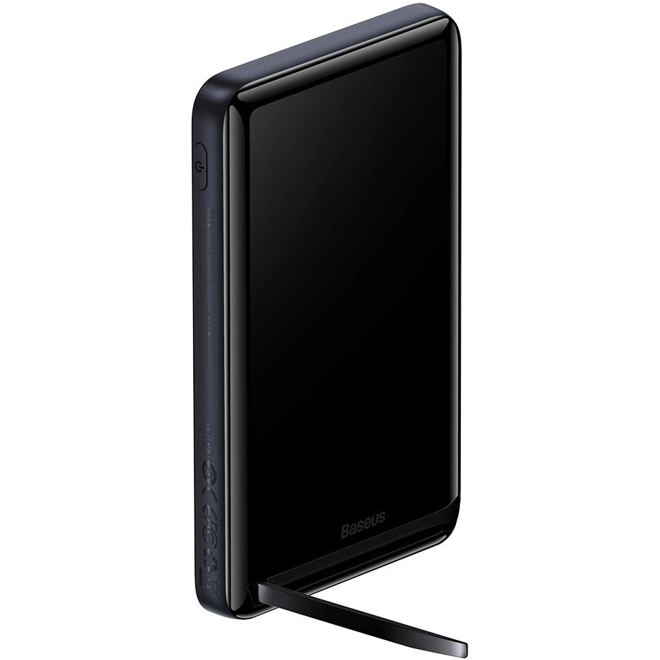 Vanjska baterija bežična Baseus Magnetic Bracket, 10000mAh, 20W, PD + FQI, 1 x QI - 1 x USB-C, plava PPCX000203