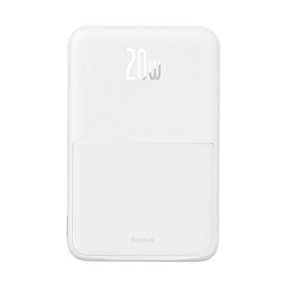 Vanjska bežična baterija Baseus MagPro PPCXZ05, 5000mAh, 20W, PD + FQI, 1 x QI - 1 x USB-C, Bijela P10064101223-00