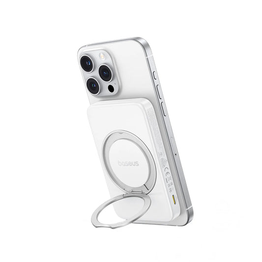 Vanjska bežična baterija Baseus PicoGo, 5000mAh, 20W, PD + FQI, 1 x QI - 1 x USB-C, Bijela P10076800213-01